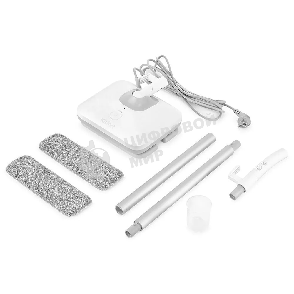 Швабра паровая Kitfort КТ-1020 1250Вт белый