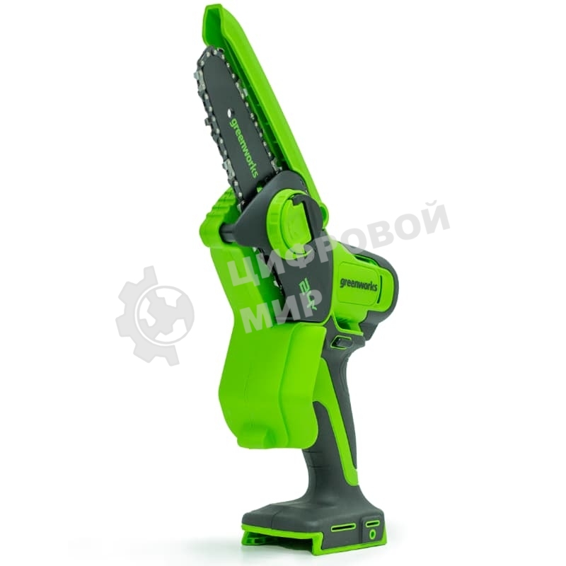 Цепная мини пила GreenWorks G24MCS10K2 аккумуляторная, 24v, 10 см, c АКБ 2АЧ и ЗУ (2008207UA)
