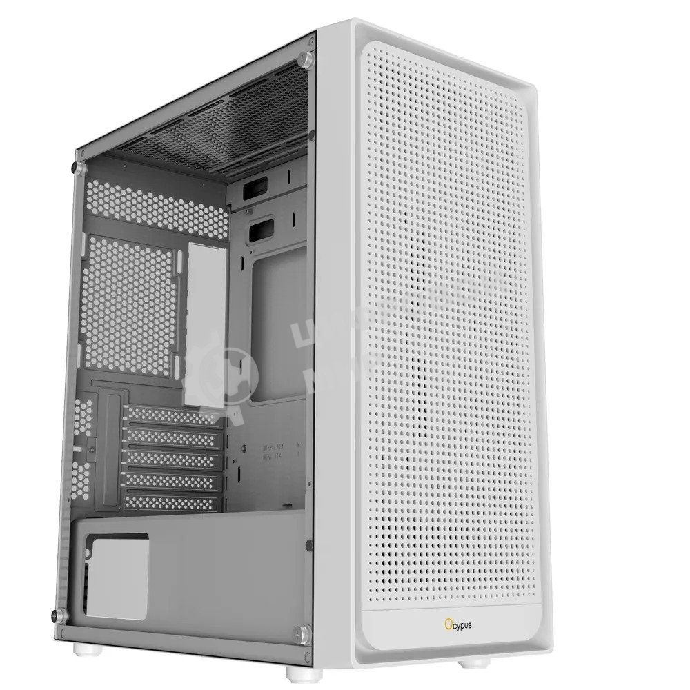 Компьютерный корпус Ocypus Gaммa C50 без БП белый (Gaммa-C50-WHG000XX-GL)
