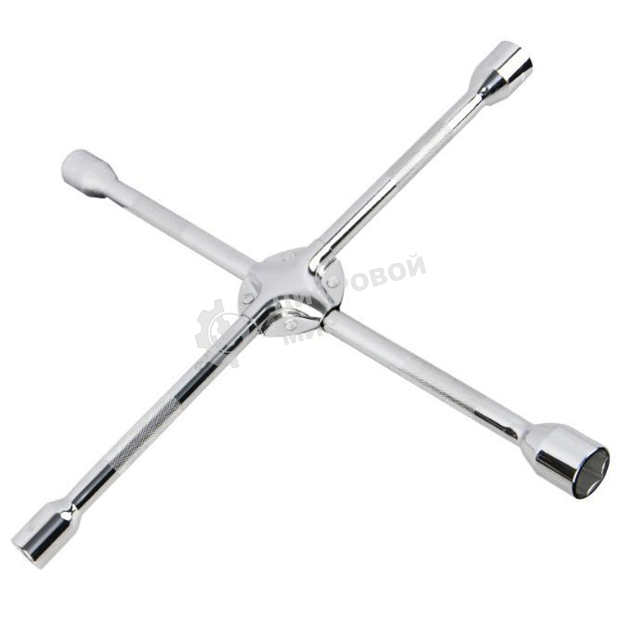 Крестообразный балонный усиленный ключ Deli DL4414 длина 350мм, головки 17x19x21x23мм, сталь Cr-V