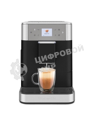 Автоматическая эспрессо-машина KitchenAid 5KES8556EBK, 2.2 л, одновременное приготовление двух чашек, 5 уровней крепости кофе, автоматическая очистка, автоматическая декальцинация, цветной дисплей, сенсорное управление, 15 рецептов, автоматическое вспенивание молока, цвет черный