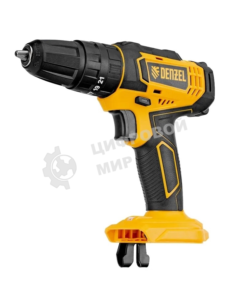 Дрель-шуруповерт Denzel CID-18-0, Аккумуляторная, 18В, Без АКБ и ЗУ, Ударная, Кейс