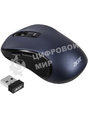 Мышь беспроводная Acer OMR306 черный/серый, 1600 dpi, радиоканал, USB, кнопки - 6
