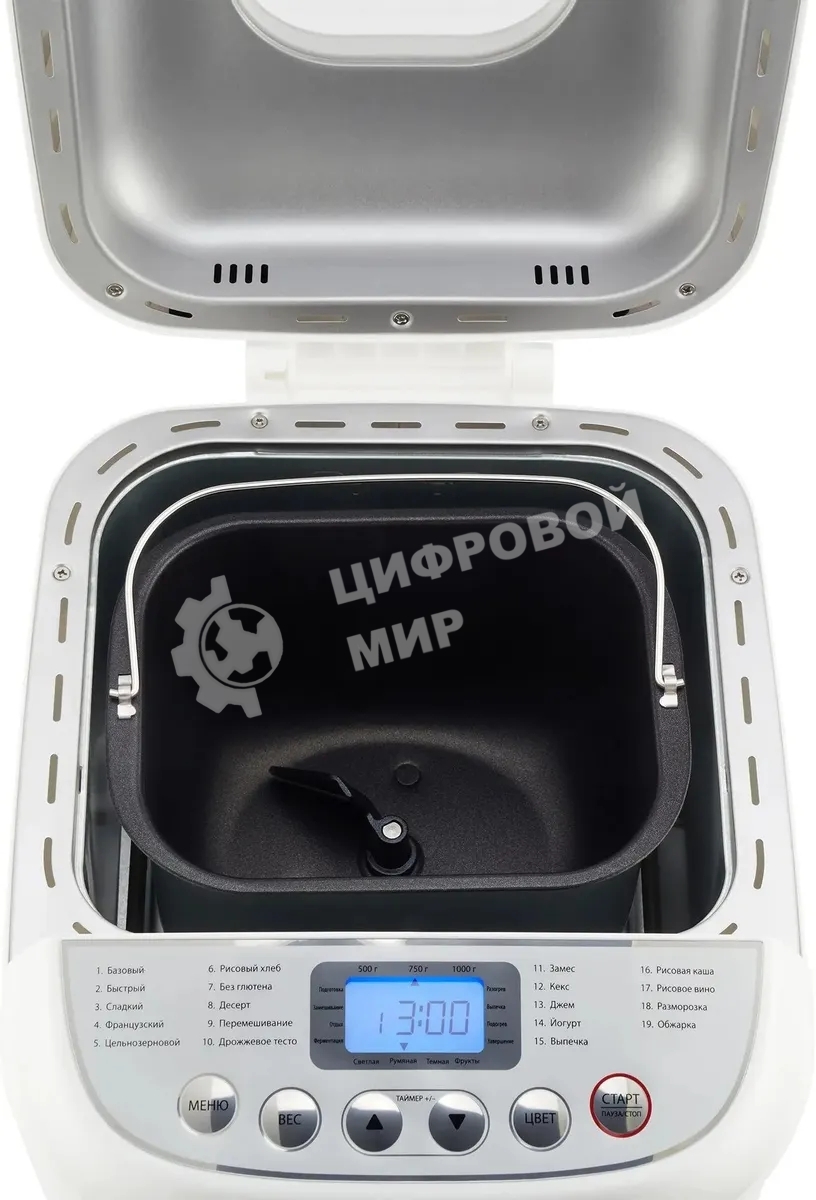 Хлебопечка Starwind SBM2085 600 Вт, белый/серебристый