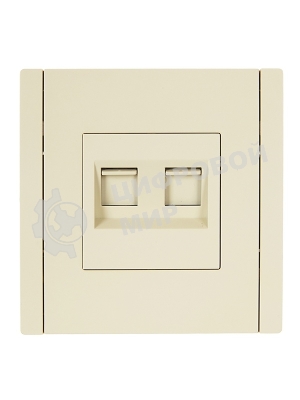 Розетка компьютерная IEK FORTE&PIANO FP434 2-ая RJ45 кат.6 ваниль