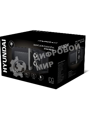 Микроволновая печь Hyundai HYM-M2054 черный/серебристый, 20 л, 700 Вт, переключатели - поворотный механизм