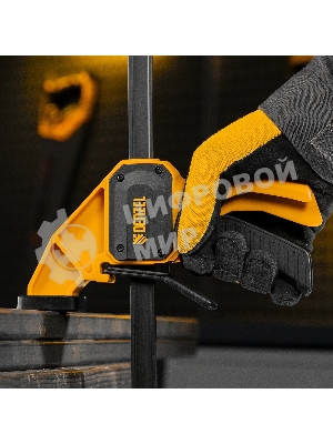 Струбцина Denzel F-образная, быстрозажимная, 450 х 80 мм, усиленный нейлоновый корпус