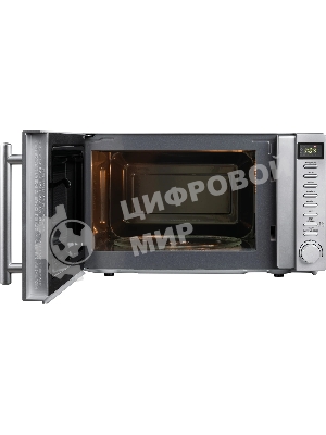 Микроволновая печь BBK 20MWG-733T/BS-M серебристый, 20 л, 700 Вт, переключатели - тактовый механизм, кнопки