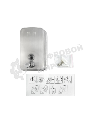 Дозатор PUFF 1402.096 для жидкого мыла из нерж. стали. матовый -8608m 800ml