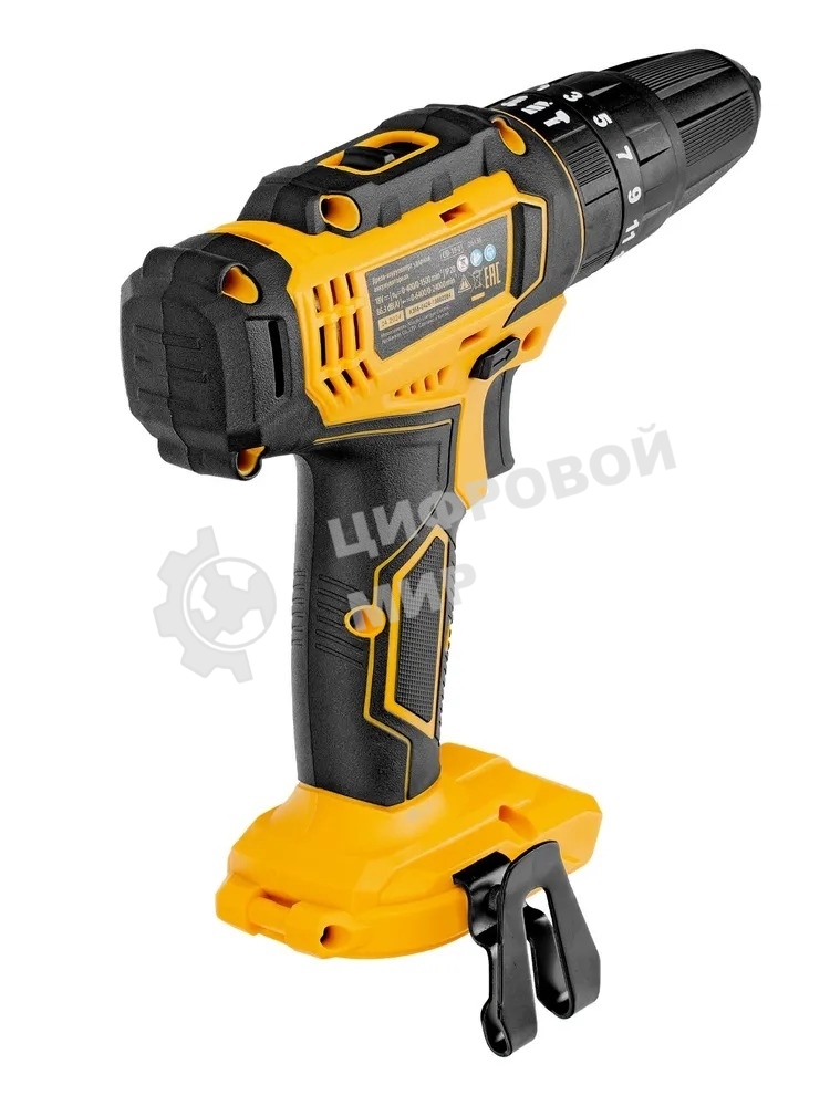 Дрель-шуруповерт Denzel CID-18-0, Аккумуляторная, 18В, Без АКБ и ЗУ, Ударная, Кейс