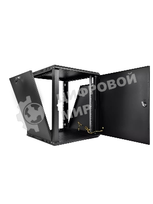 Шкаф телекоммуникационный настенный разборный ЦМО ЭКОНОМ 18U (600 520) дверь металл, черный