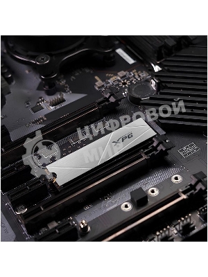 Накопитель SSD ADATA XPG GAMMIX S60, 512Gb, PCIe 4.0 x4, M.2 2280, NVMe, R/W 4700/1700, с радиатором