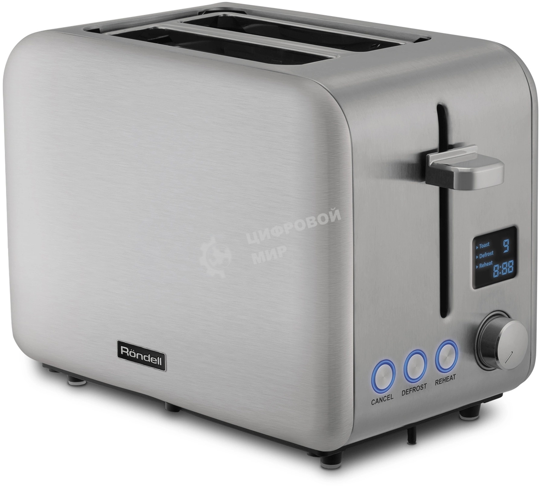 Тостер Rondell RDE-1203 950 Вт, стальной