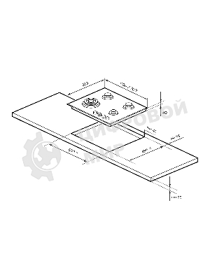 Газовая варочная поверхность LEX GVG 644 T BL независимая, черный