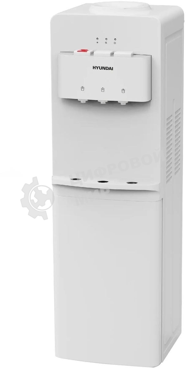 Кулер для воды Hyundai H-WD2150E, верхняя загрузка, нагрев 95 °С, охлаждение 10 °С, белый