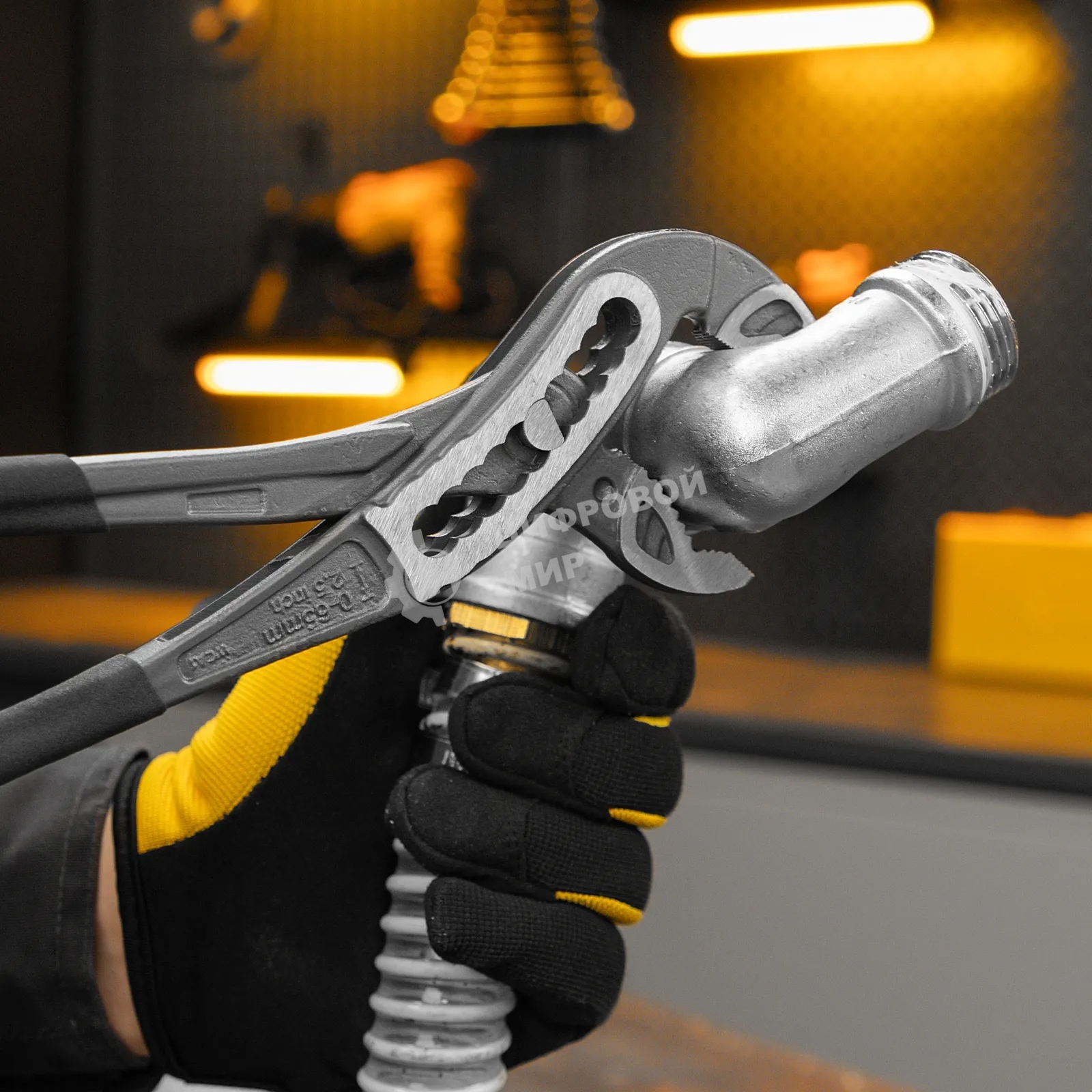 Клещи переставные Denzel обливные рукоятки, 300 мм