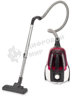 Пылесос Hyundai HYV-C3370 белый/красный, 380/2400 Вт, уборка сухая, пылесборник контейнер 3.5 л