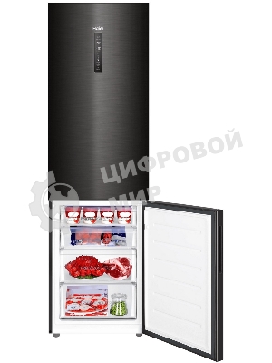 Холодильник Haier C4F740CBXGU1 черный двухкамерный 286/115л морозилка снизу, No Frost