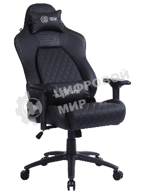 Кресло Cactus CS-CHR-130-M черный, экокожа, подголовник