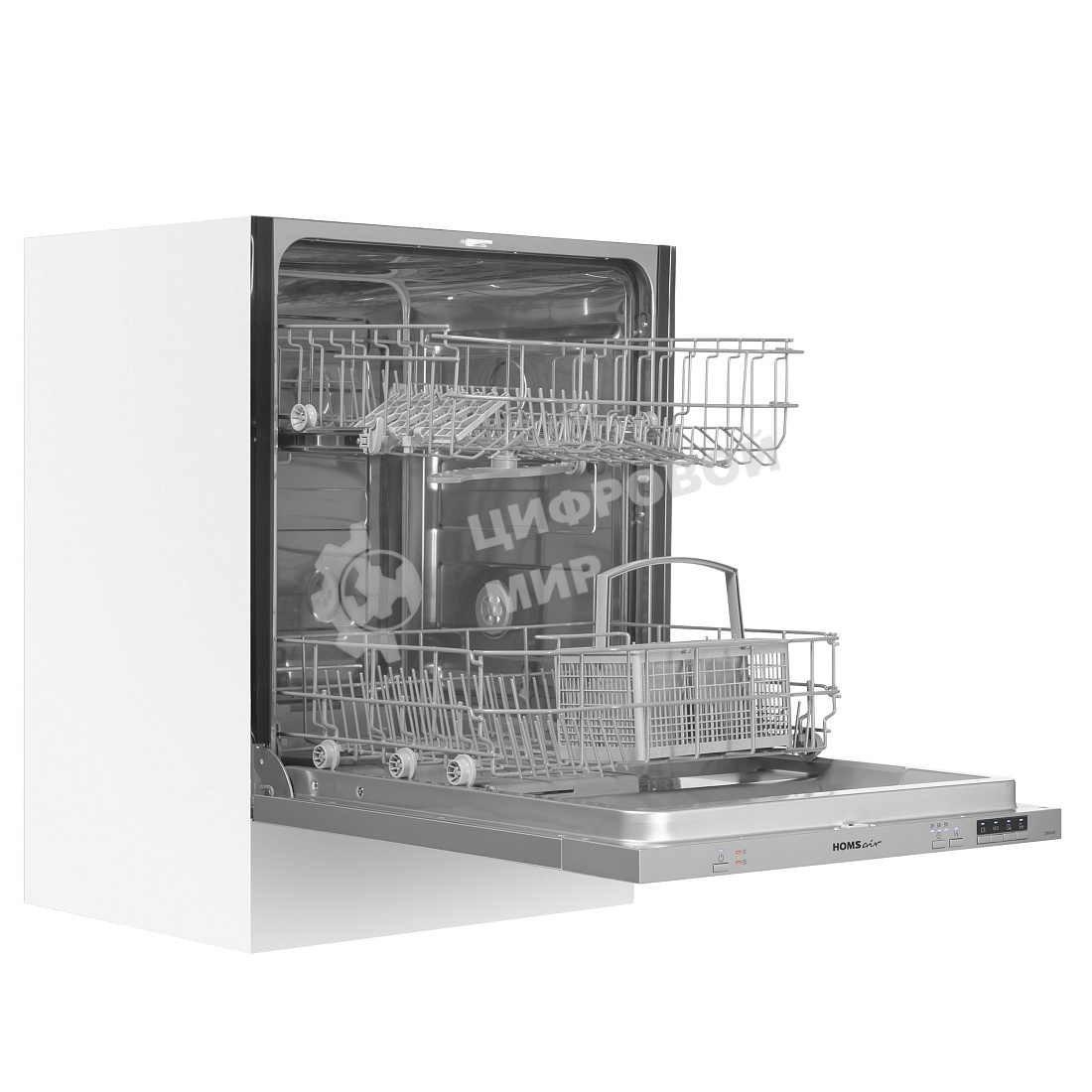 Встраиваемая посудомоечная машина HOMSair DW64E, серебристый, 59.8 см, 12 компл., 49 дБ, класс A++