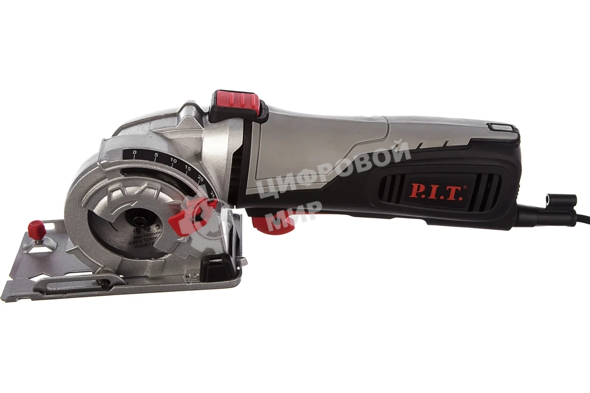Мини-пила циркулярная P.I.T PMS89-C (600Вт, 5500об/мин, диск 89мм, глуб. пропила 28,5мм) [PMS89-C]