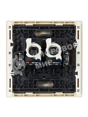 Розетка компьютерная IEK FORTE&PIANO FP434 2-ая RJ45 кат.6 ваниль