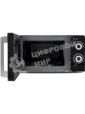 Микроволновая печь Hyundai HYM-M2054 черный/серебристый, 20 л, 700 Вт, переключатели - поворотный механизм