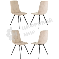 Стул для дома Бюрократ CH-K1_4 комплект 4 шт бежевый Holland 06 металл черный на ножках