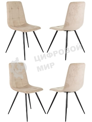 Стул для дома Бюрократ CH-K1_4 комплект 4 шт бежевый Holland 06 металл черный на ножках