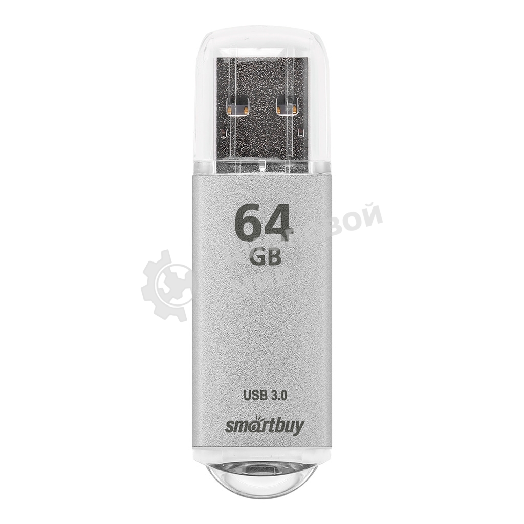 Флешка USB Smartbuy V-CUT SILVER (SB64GbVC-S3), 64Gb, USB 3.0, R/W 75/25, серебристый