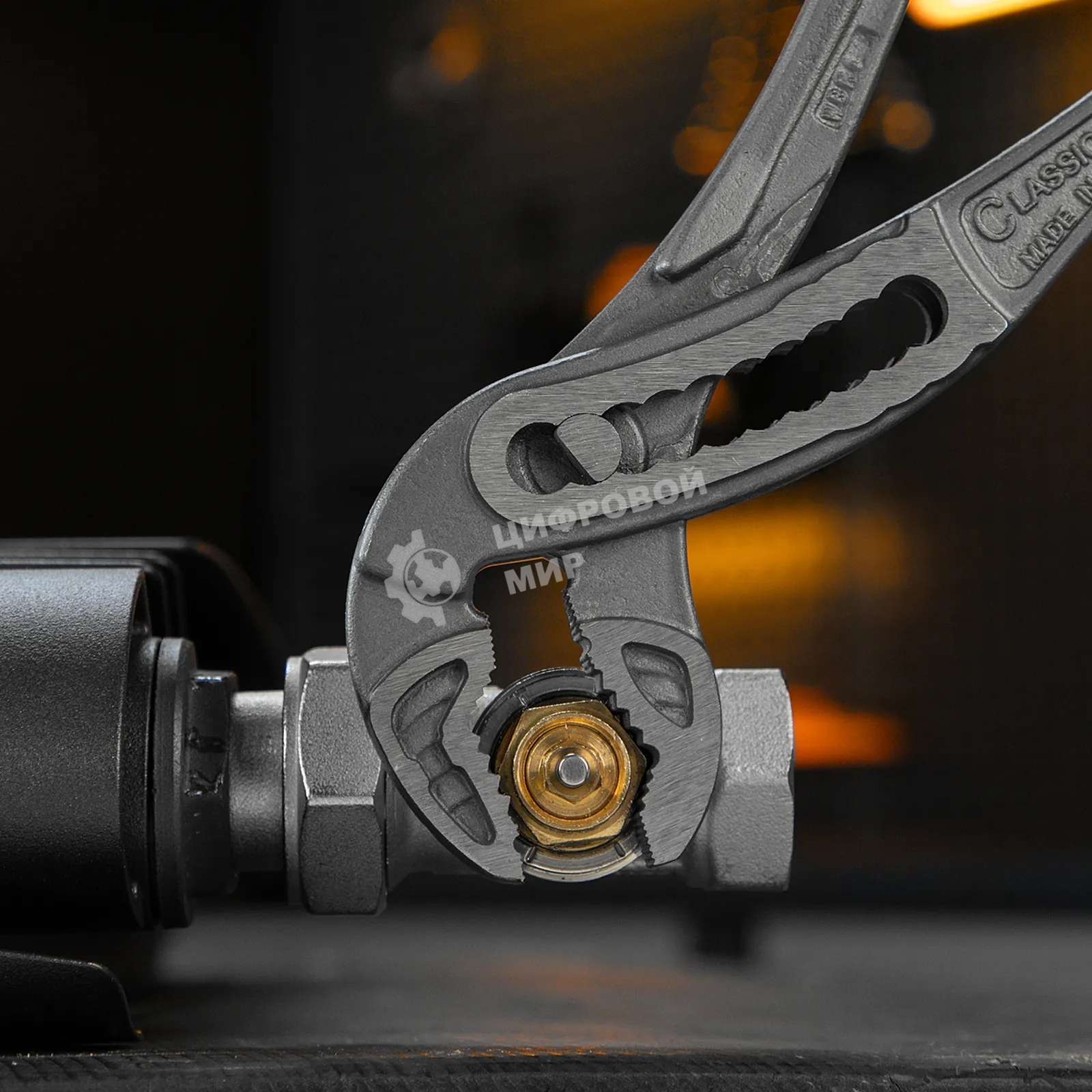 Клещи переставные Denzel обливные рукоятки, 300 мм