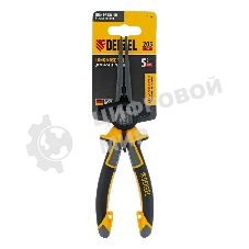 Длинногубцы прямые Denzel 205 мм, трехкомпонентные рукоятки