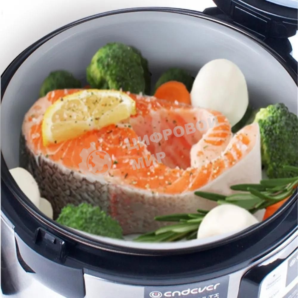 Мультиварка Endever Vita-95, мощность 1000 Вт, черный/стальной, емкость 5л, 45 авторежимов работы, книга рецептов