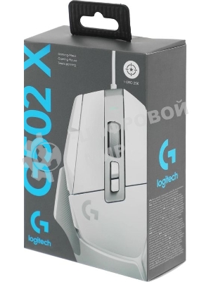 Мышь проводная Logitech G502 X белый, 25600 dpi, USB, кнопки - 13