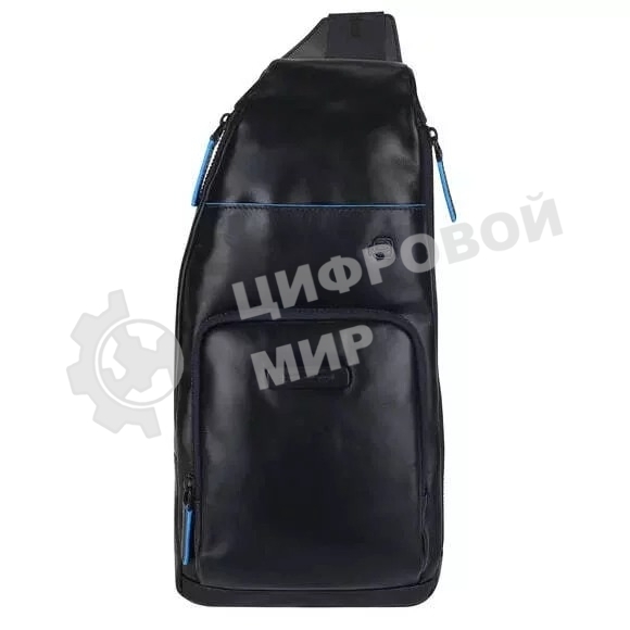 Рюкзак слинг Piquadro Blue Square Revamp CA5577B2V/BLU, кожа, синий