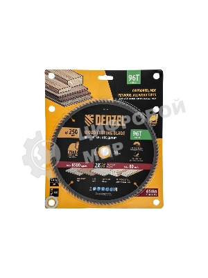 Пильный диск по дереву Denzel ф250 х 30 мм, 96 зубьев