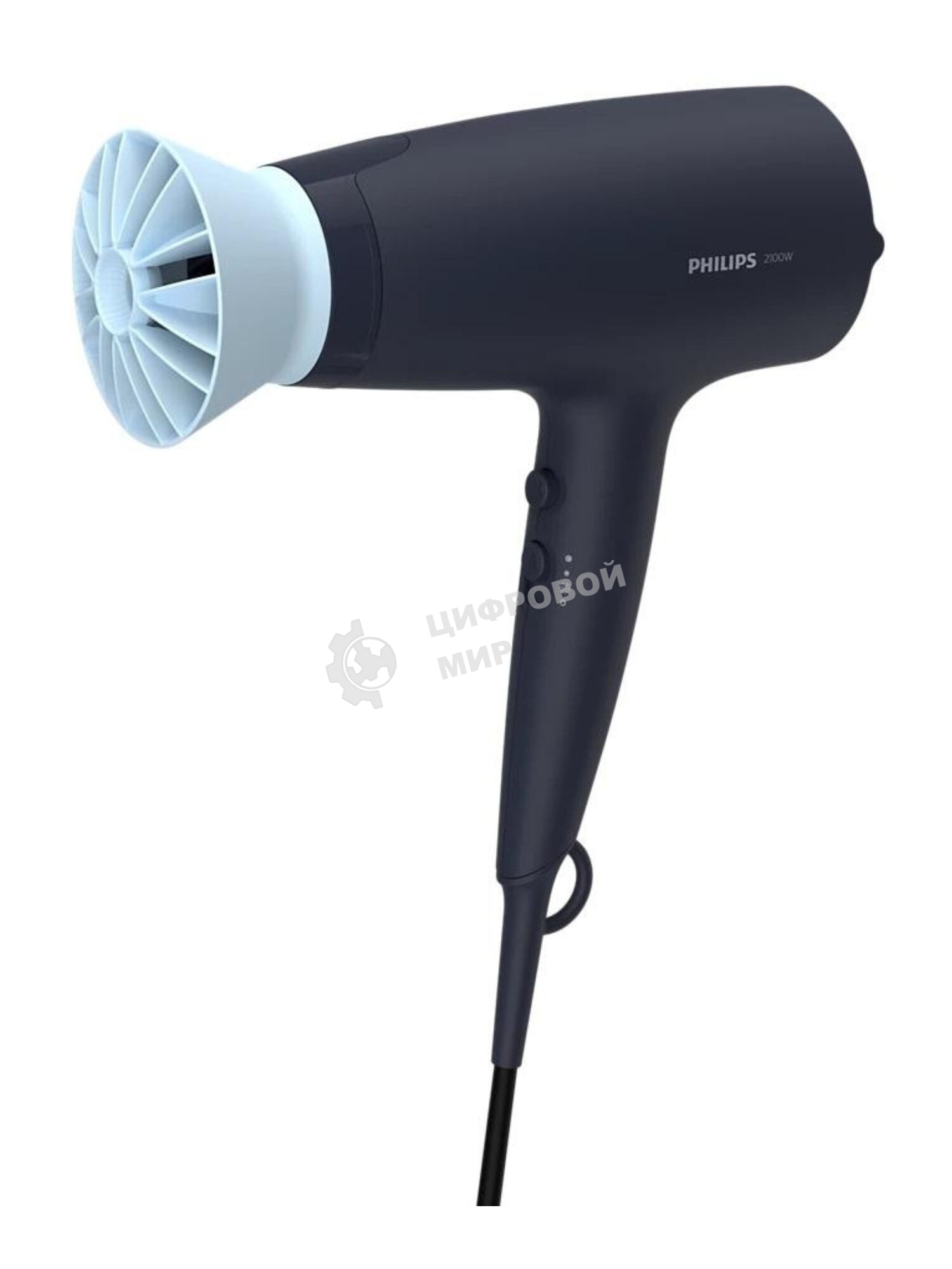 Фен Philips BHD360/20 черный/синий, 2100 Вт, ионизация