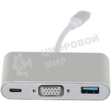 Разветвитель USB-C Palmexx 1порт. серебристый (PX/HUB-057)