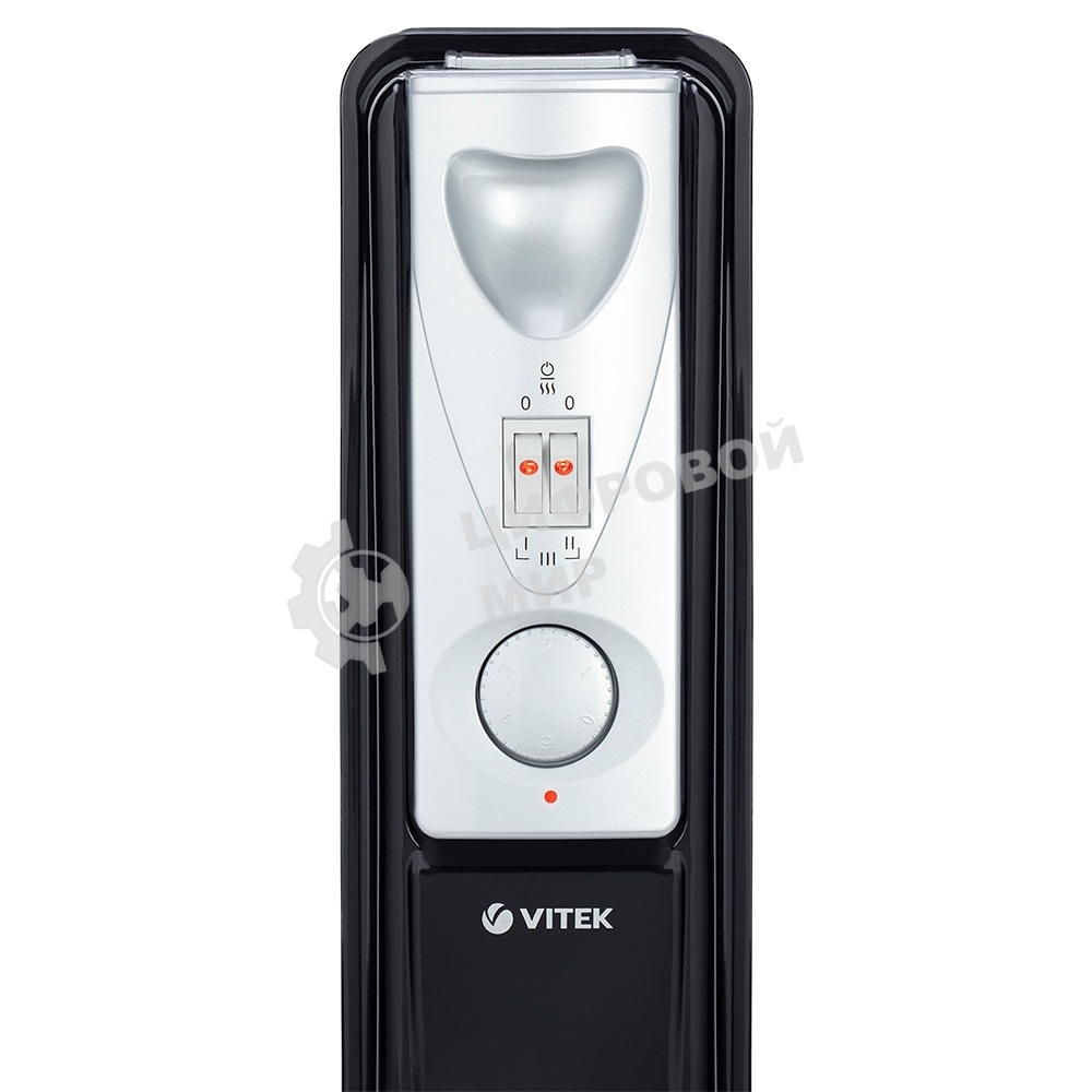 Масляный обогреватель Vitek VT-1717 черный, 1500Вт, 15м2, термостат