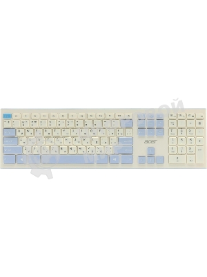 Комплект клавиатура + мышь Acer OCC205 беспроводной USB, 1200 dpi, белый/голубой