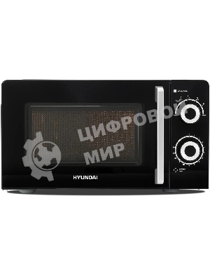 Микроволновая печь Hyundai HYM-M2054 черный/серебристый, 20 л, 700 Вт, переключатели - поворотный механизм