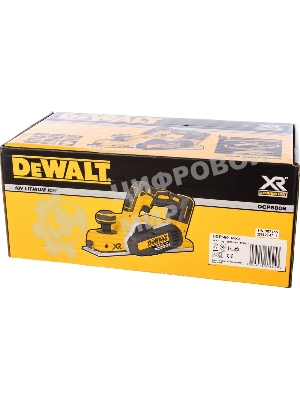Аккумуляторный бесщеточный рубанок XR DeWalt DCP580N-XJ черный/желтый