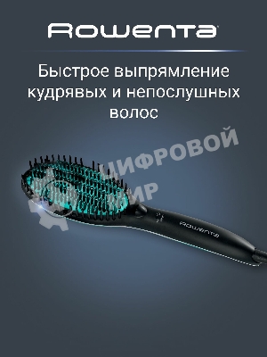 Расческа-выпрямитель Rowenta CF5820F0 черный/зеленый, 200 °C, 3 режима