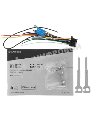 Автомагнитола Kenwood KDC-154UM, 1 DIN, CD, USB Type-A, AUX, съёмная панель