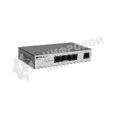 Коммутатор Unmanaged Switch 4x1000Base-T PoE, 1x1000Base-T, PoE Budget 60W, Long-range PoE up to 250m, metal case