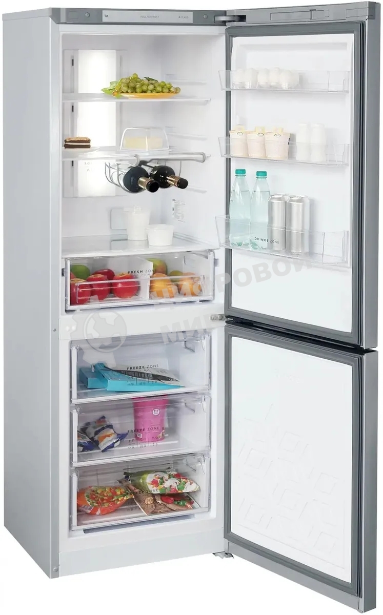 Холодильник Бирюса Б-M920NF металлик двухкамерный 210/100 л морозилка снизу, No Frost