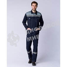 Костюм Галакт МВО (ткань Смесовая 50 50,220) полукомбинезон, темно-синий серый, 56-58 170-176