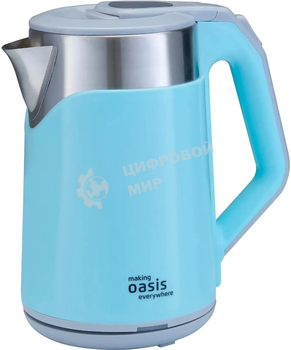 Чайник электрический Oasis K-21SPL голубой 2л 1800 Вт