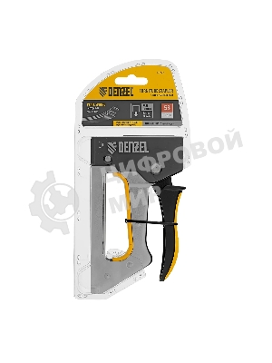 Степлер металлический Denzel скобы в комплекте, 2К рукоятка, тип 53, 6-10 мм