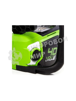 Цепная пила аккумуляторная (2005707UA) GreenWorks GD40CS15, 40V, 35 см, бесщеточная, 1,5 КВТ, с АКБ 2АЧ и ЗУ